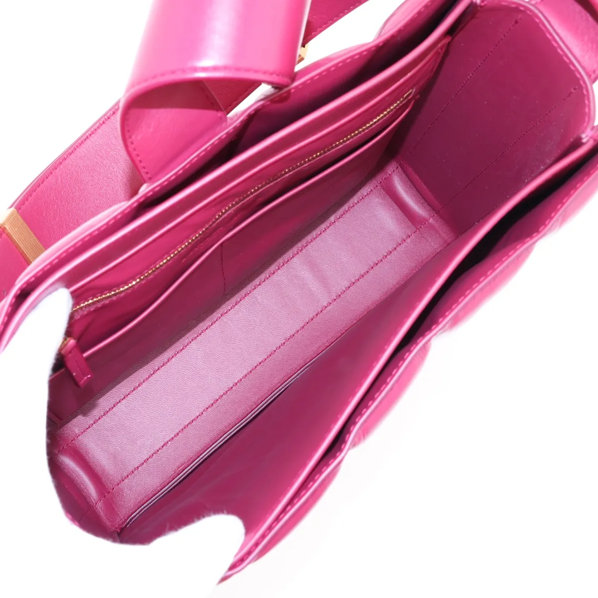 Marie Leather Shoulder Bag, Pink — view 7