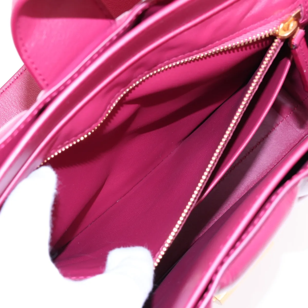 Marie Leather Shoulder Bag, Pink — view 8