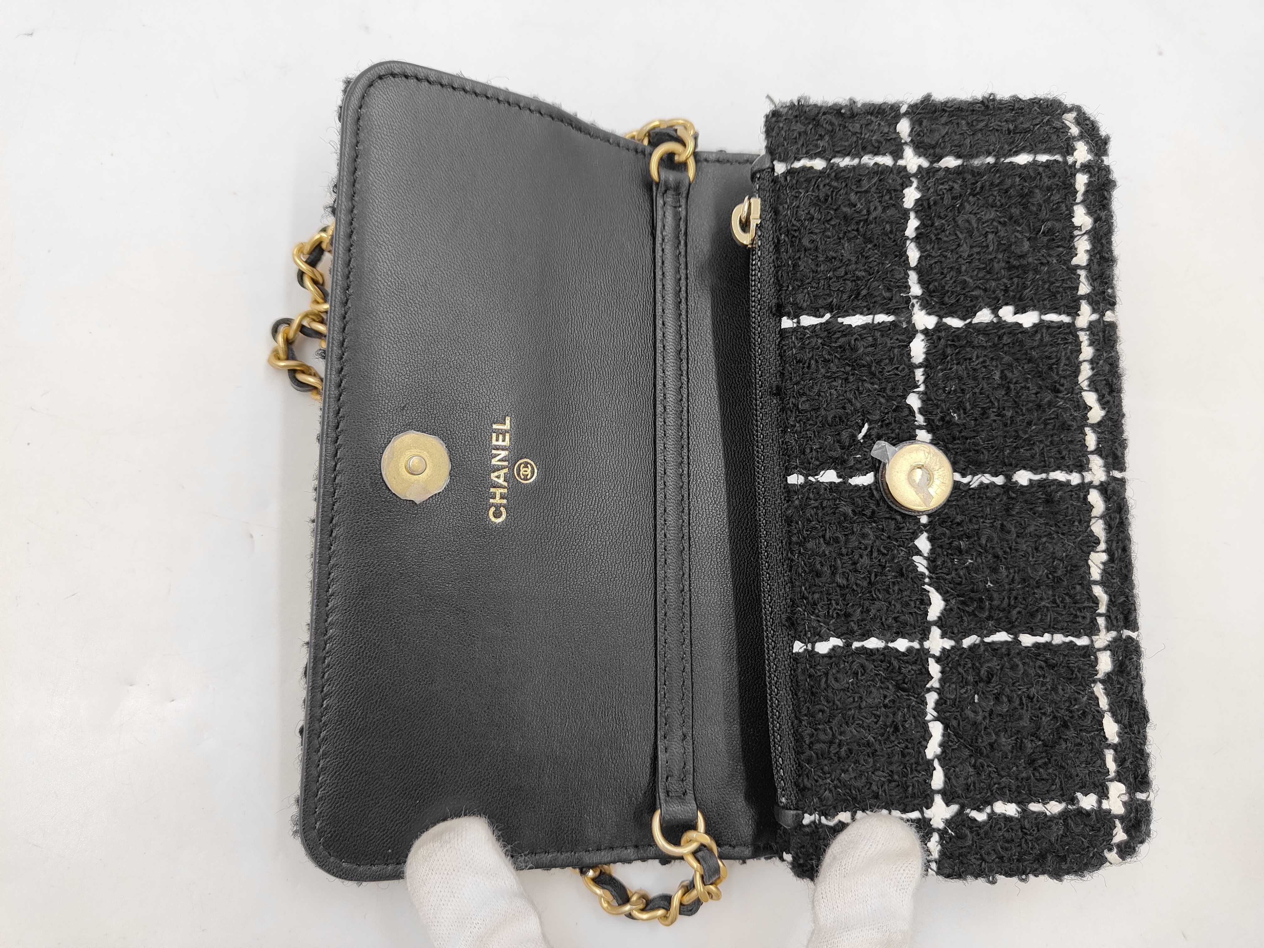 Tweed Black x White Mini Bag RFID Shoulder Bag — view 8