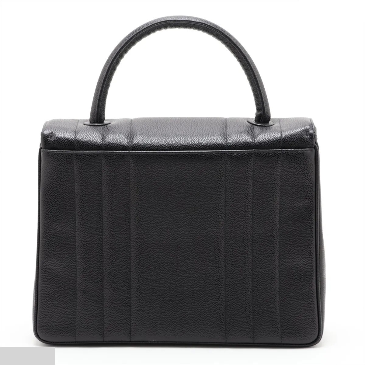 Mademoiselle Caviar Skin Handbag, Black, Series 3 — view 2