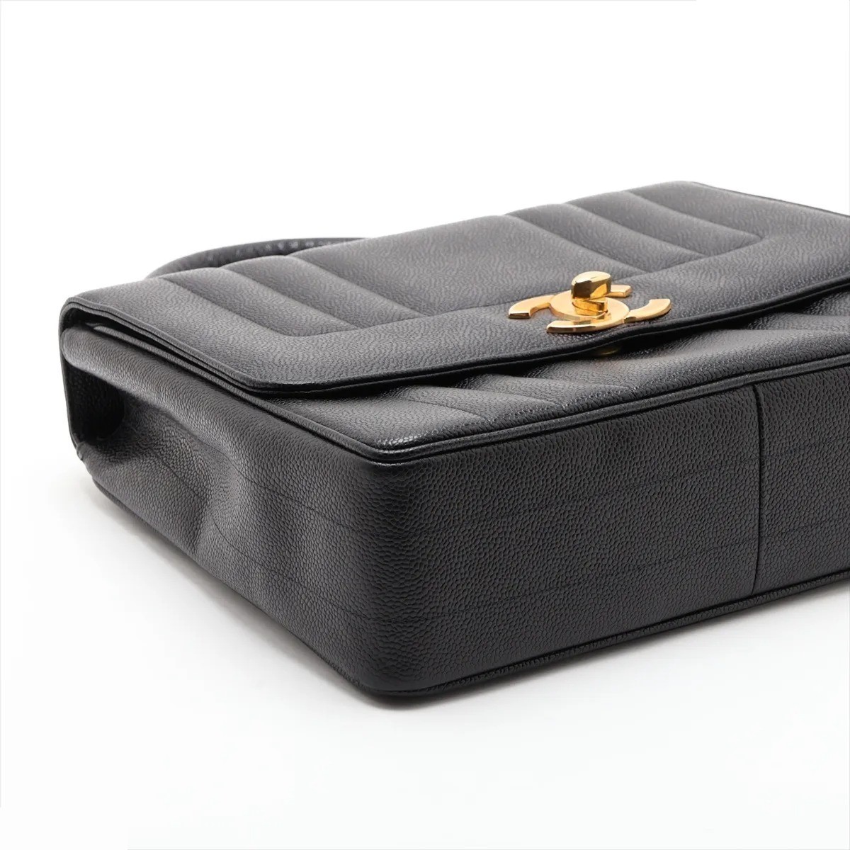 Mademoiselle Caviar Skin Handbag, Black, Series 3 — view 4