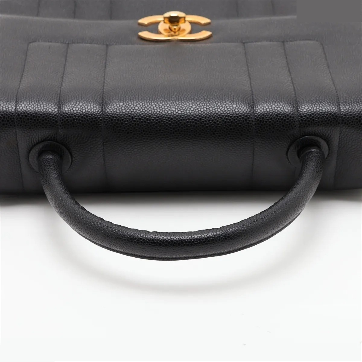 Mademoiselle Caviar Skin Handbag, Black, Series 3 — view 5