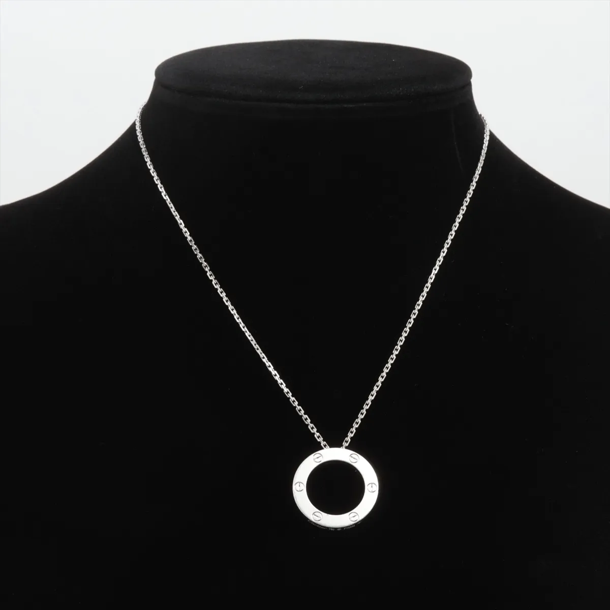 Love Circle Necklace 750 (WG) 14.4g FY0332 — view 5