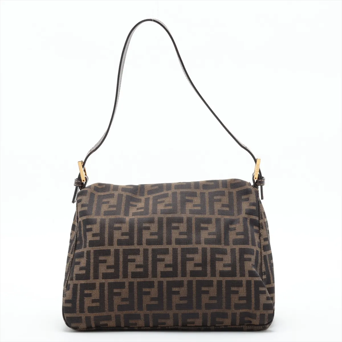 Zucca Mamma Bucket Canvas x Leather Shoulder Bag, Brown — view 2