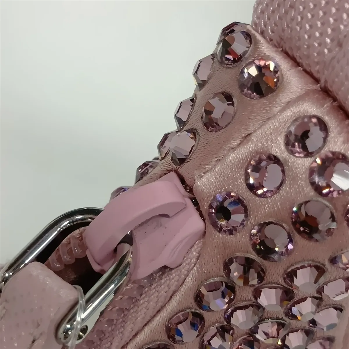 satin and bejeweled shoulder bag, pink, 1NE515, no signature or guarantee card included. — view 11