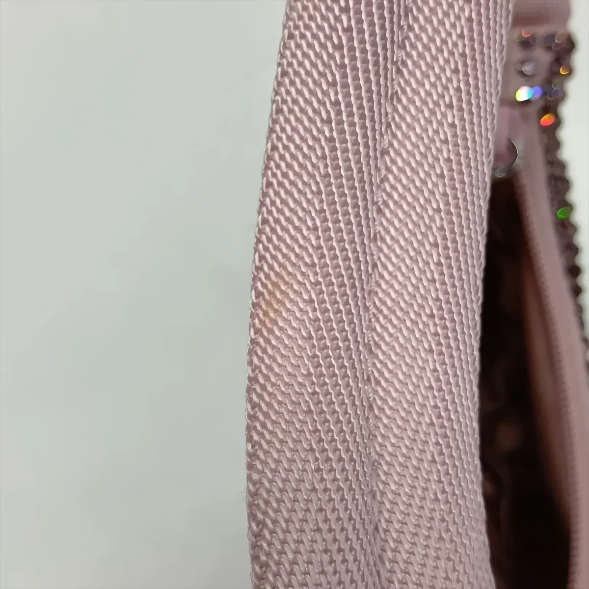 satin and bejeweled shoulder bag, pink, 1NE515, no signature or guarantee card included. — view 13