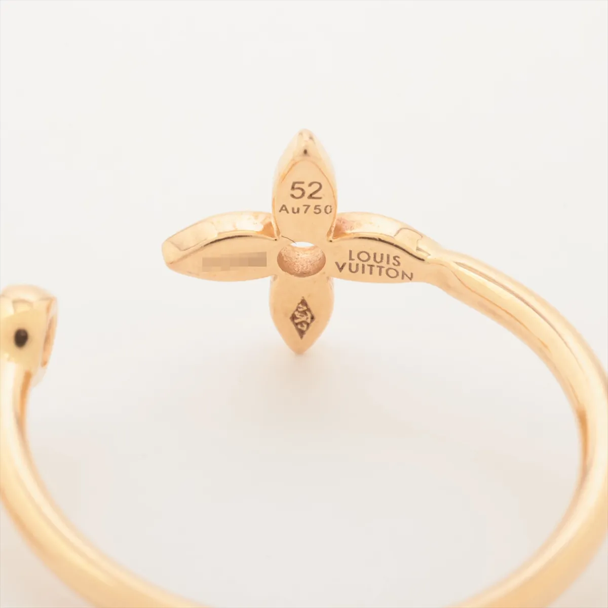 Bague Monogram Idylle Three Gold Diamond Ring 750 (YG x PG x WG) 5.6g 52 372250 Distortion — view 3
