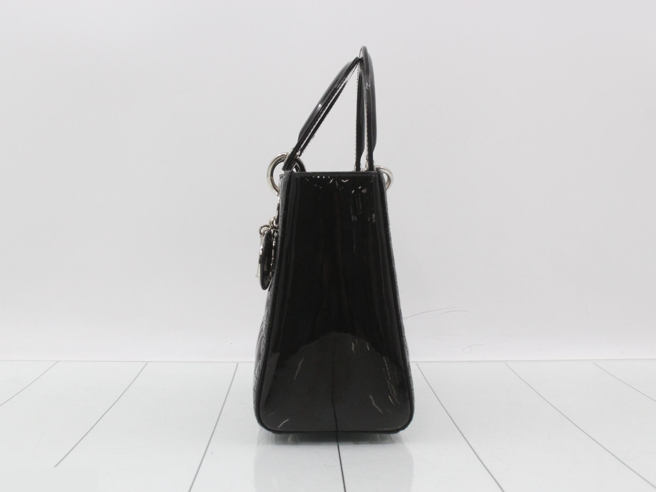 Lady Dior Cannage 2-Way Black Shoulder/Handbag — view 3