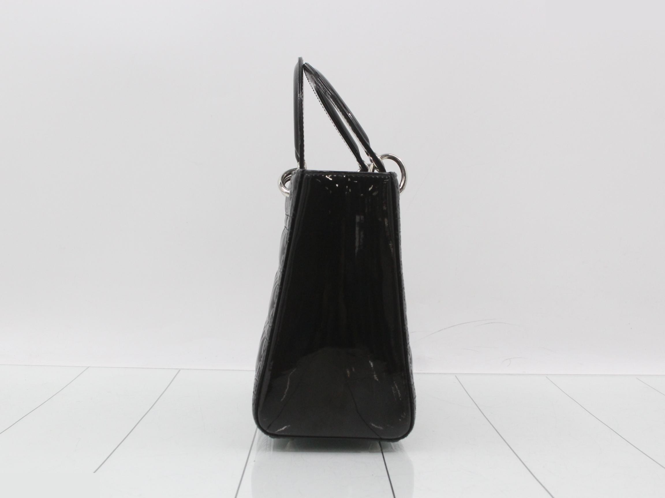 Lady Dior Cannage 2-Way Black Shoulder/Handbag — view 4