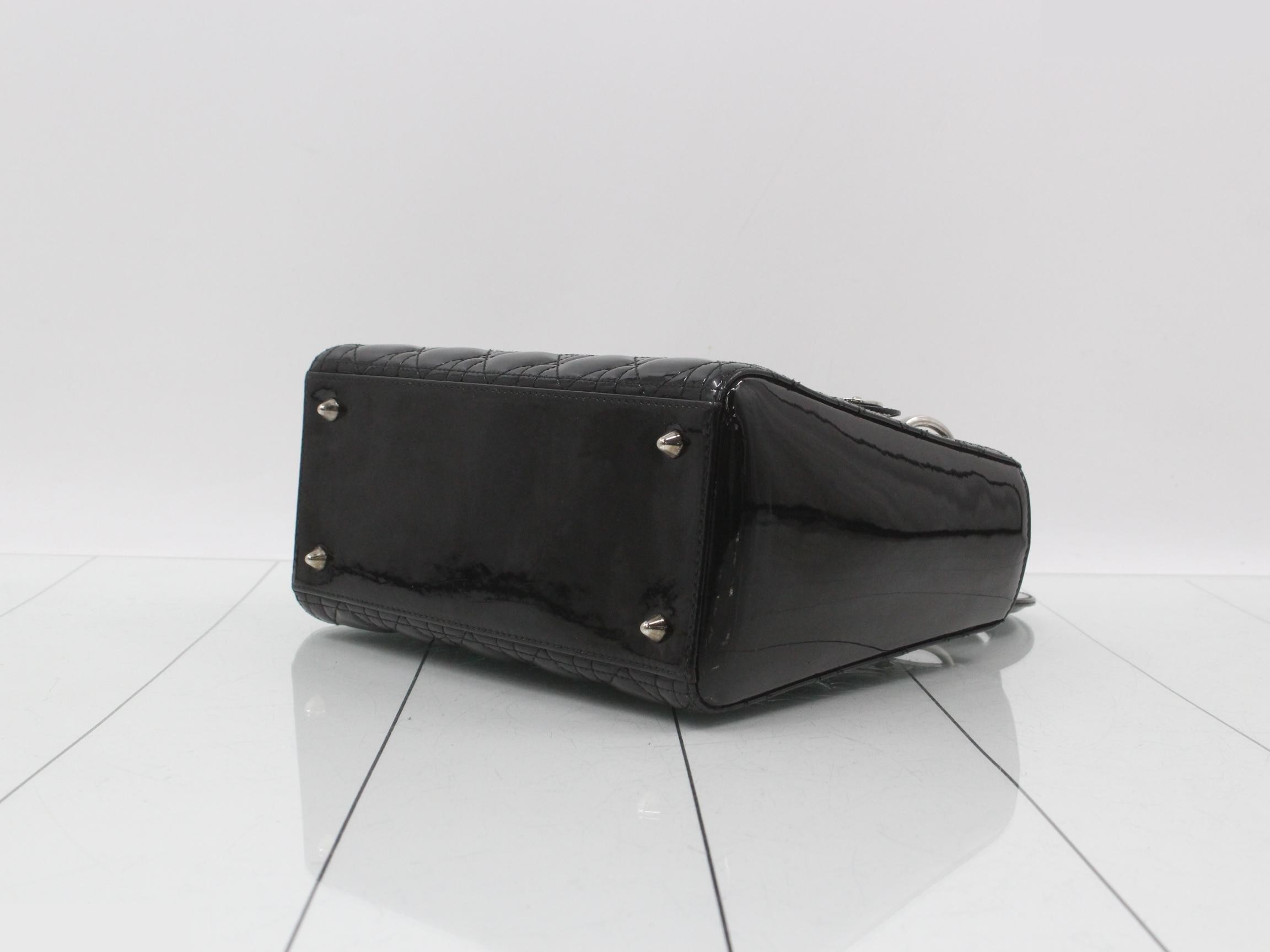 Lady Dior Cannage 2-Way Black Shoulder/Handbag — view 6