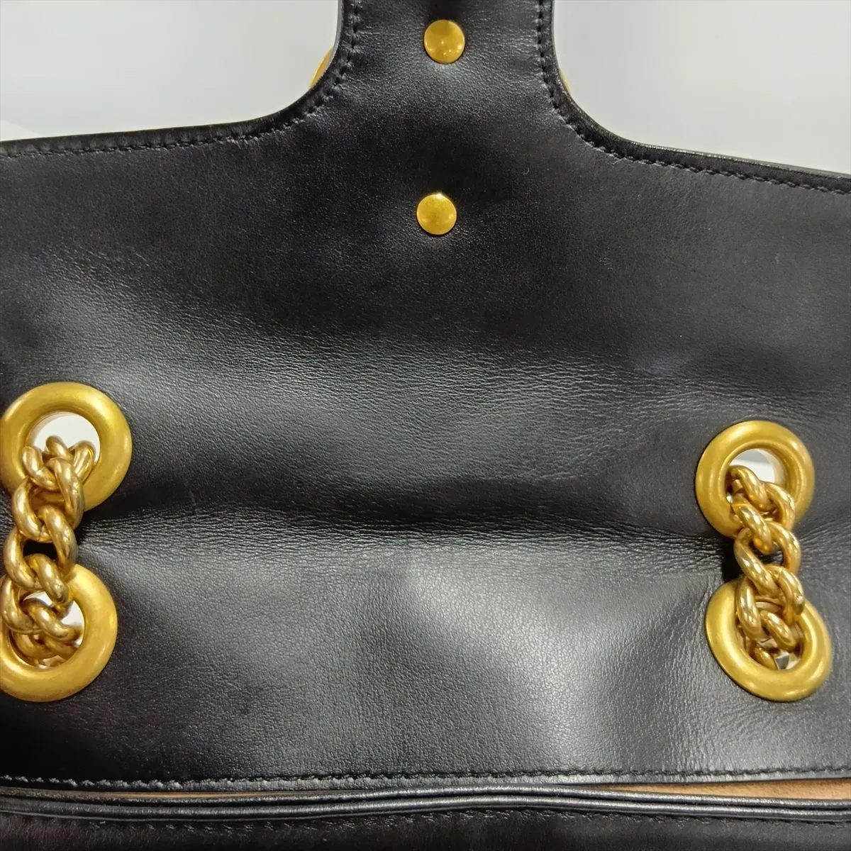 GG Marmont Leather Chain Shoulder Bag, Black, 446744 — view 11