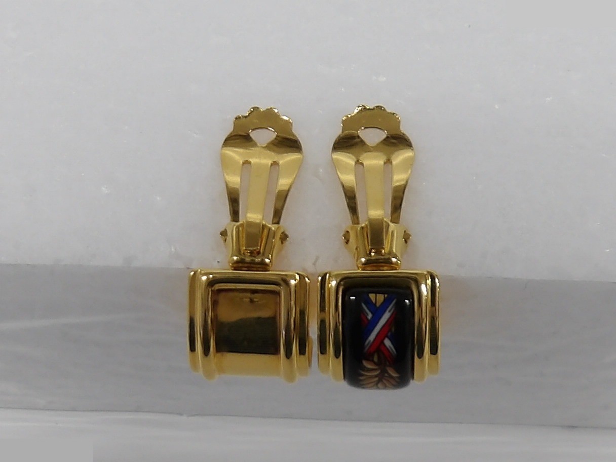 Hermès enamel earrings — view 5