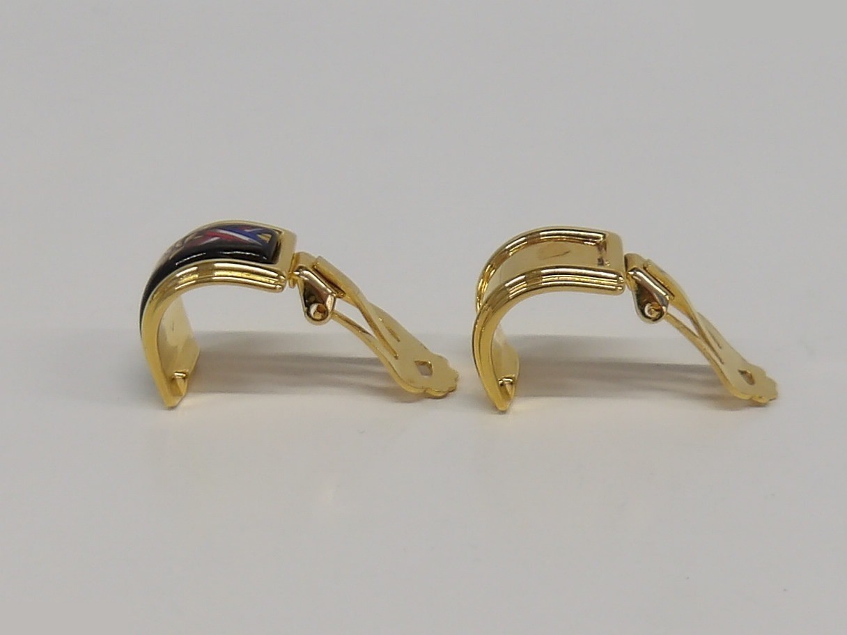 Hermès enamel earrings — view 7
