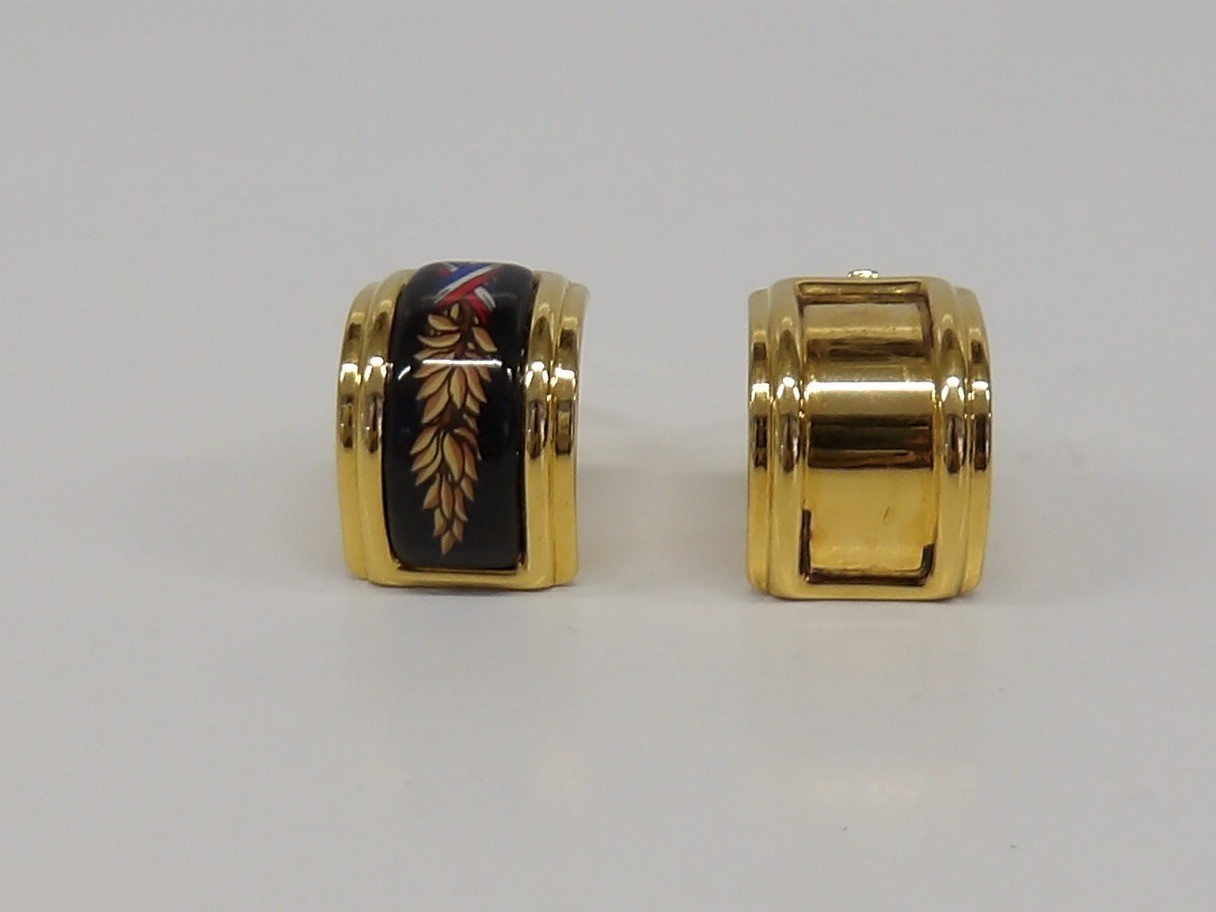 Hermès enamel earrings — view 10