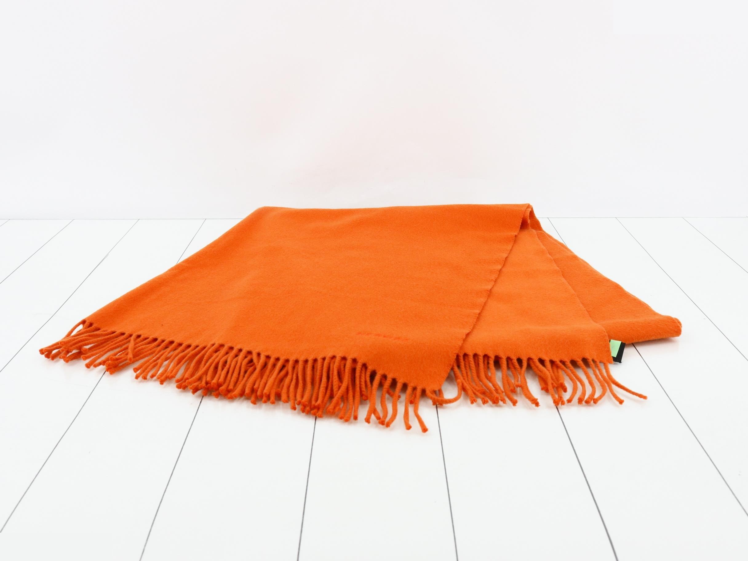 100% Cashmere Scarf, Orange — view 2