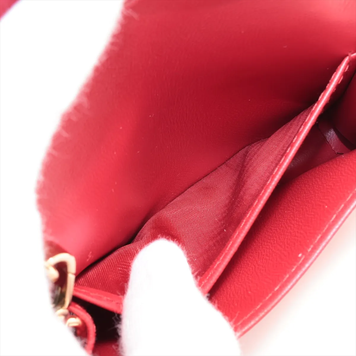 Matelasse 5MC107 Leather Card Case Red Mirror Included Yes — view 5