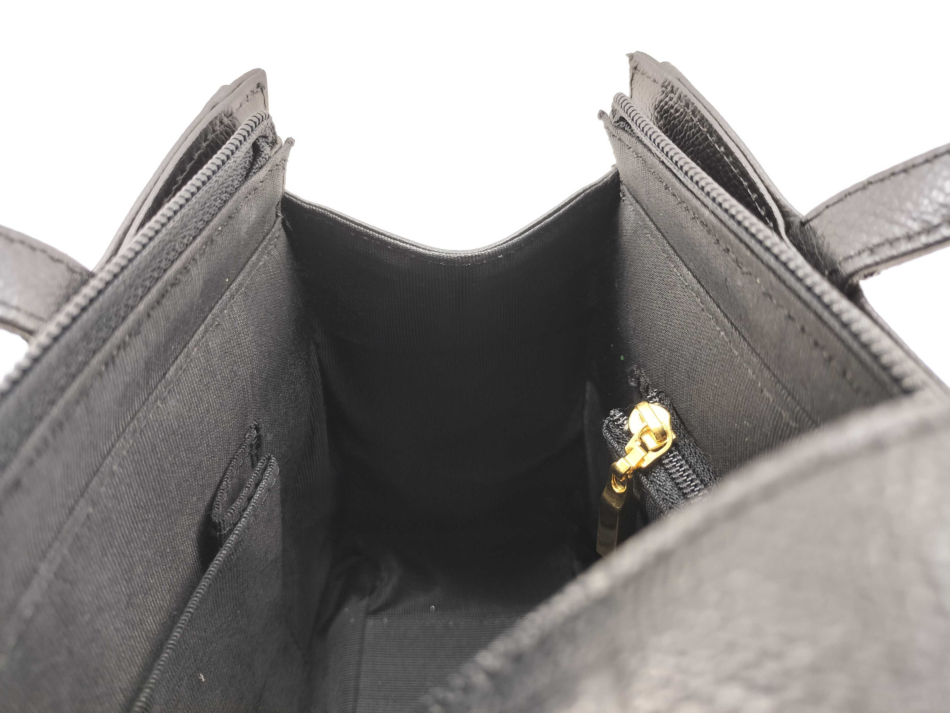 Leather Handbag, Black — view 12