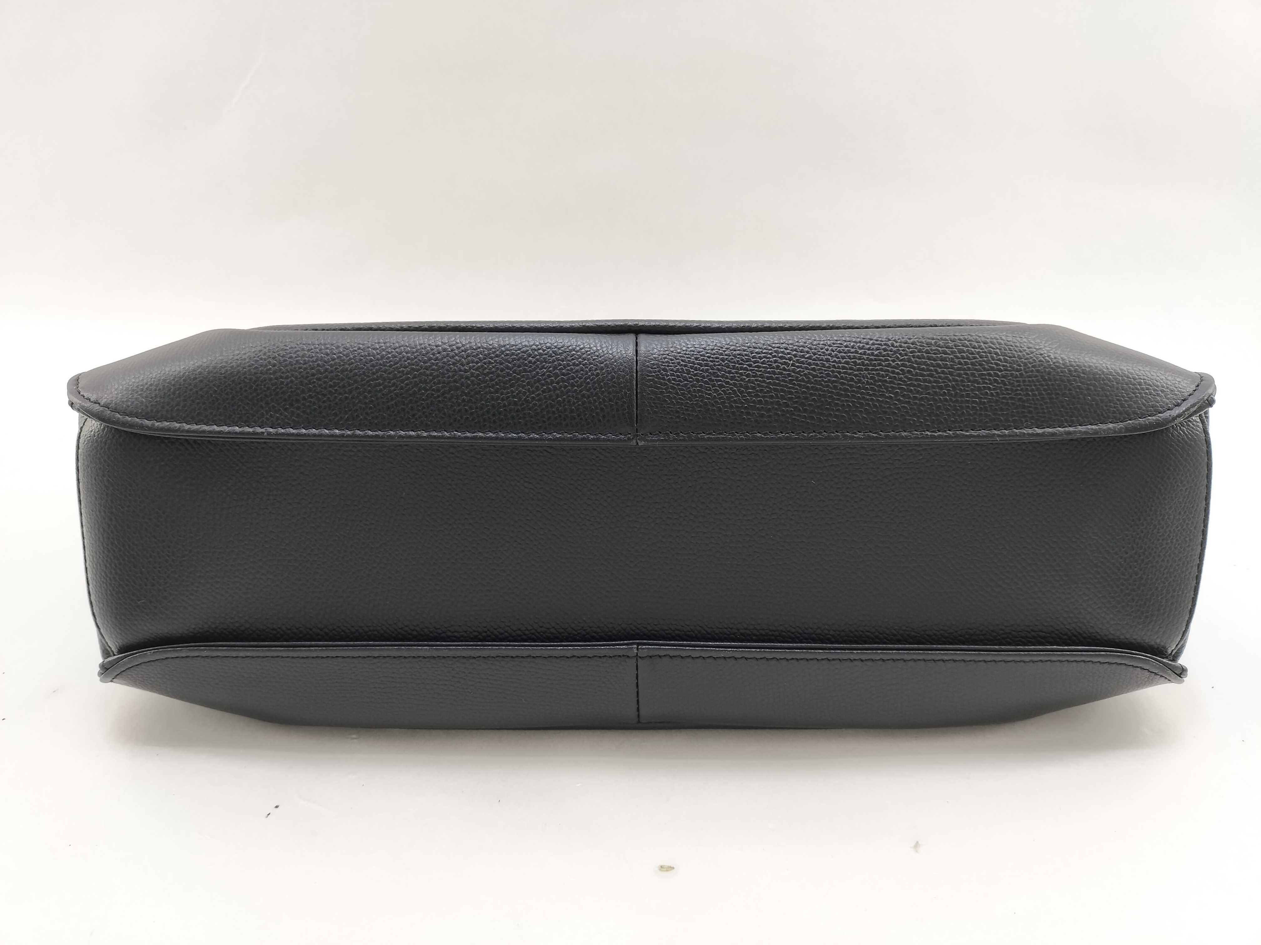 Leather Handbag, Black — view 4