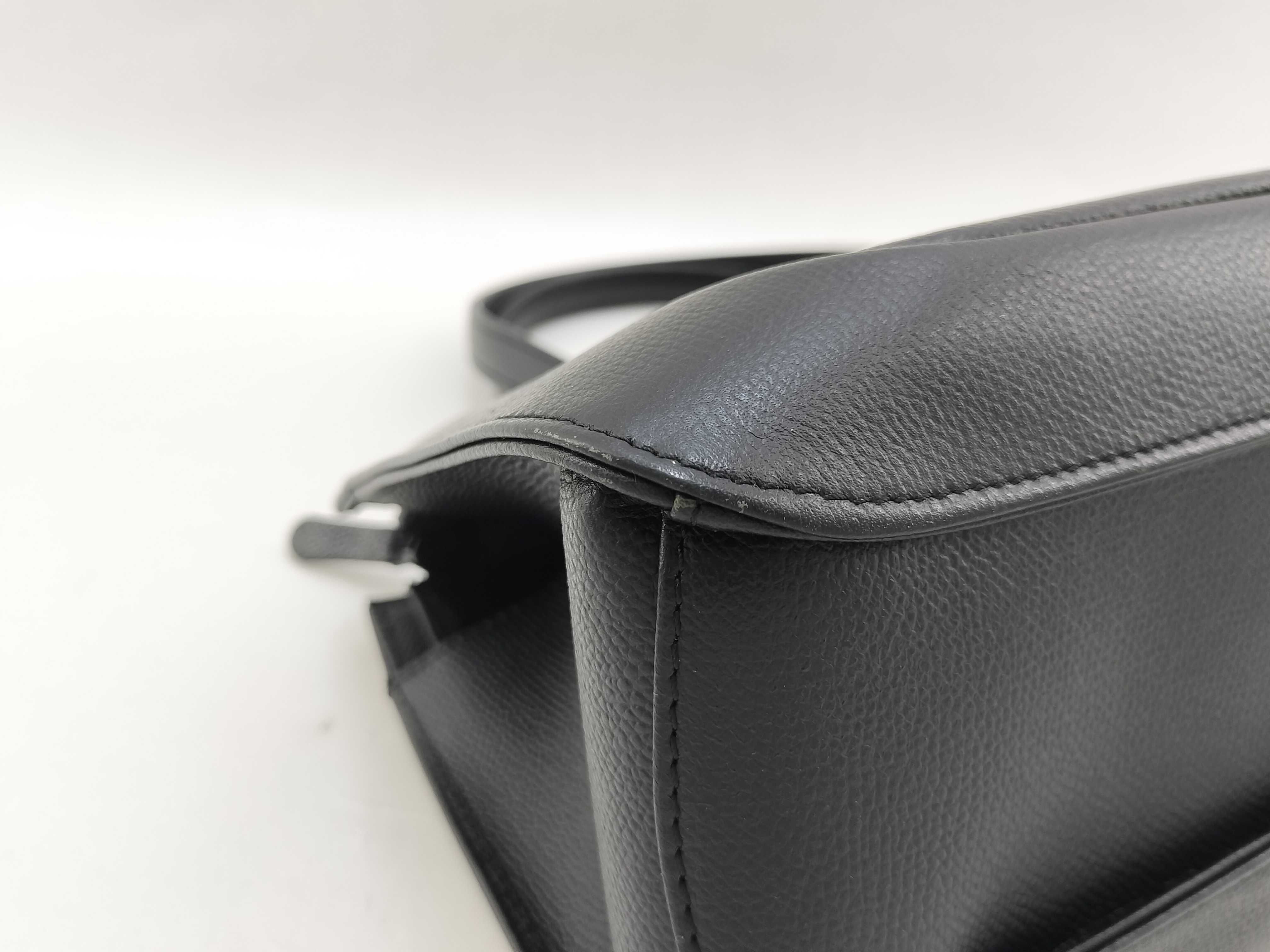 Leather Handbag, Black — view 5