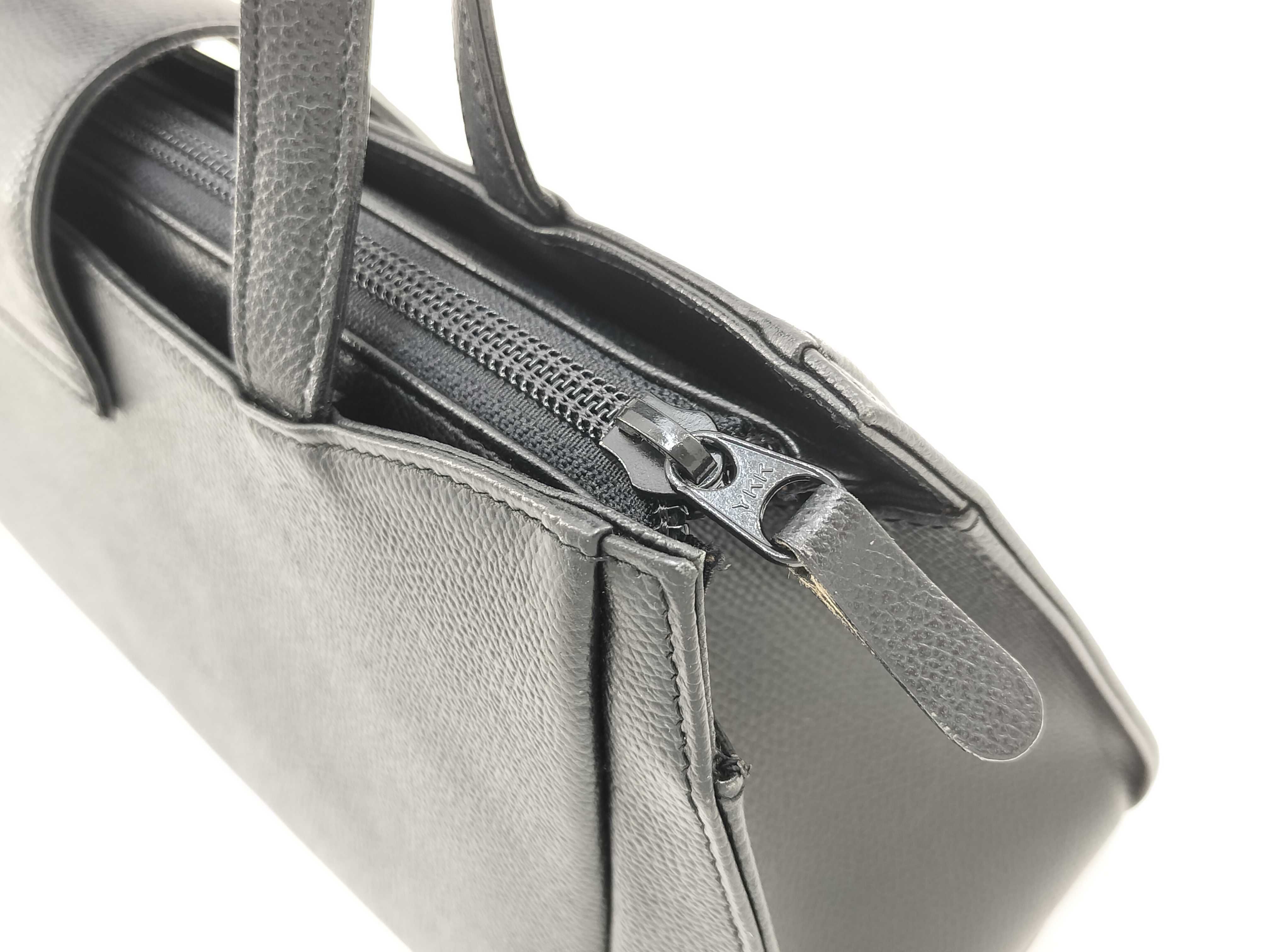 Leather Handbag, Black — view 9