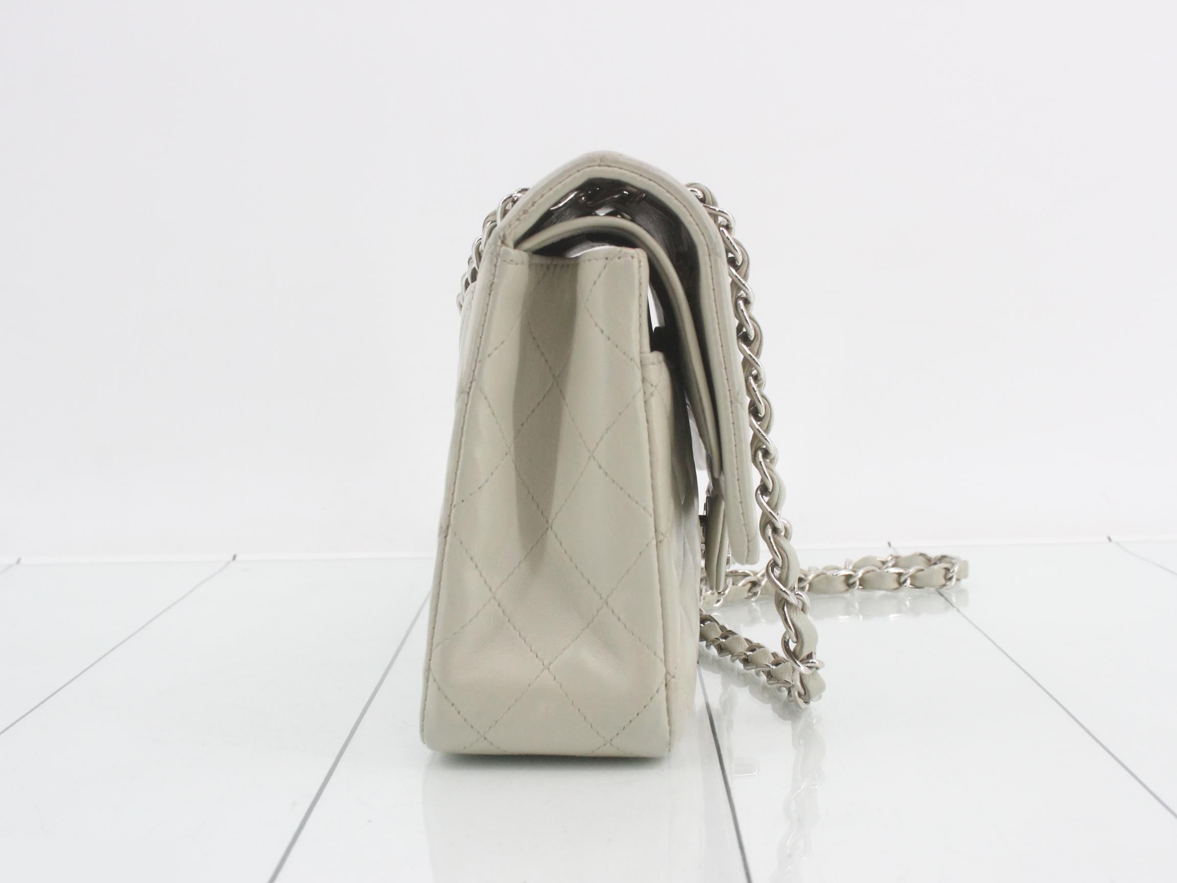 Matelassé Leather Double Flap Double Chain Shoulder Bag — view 4