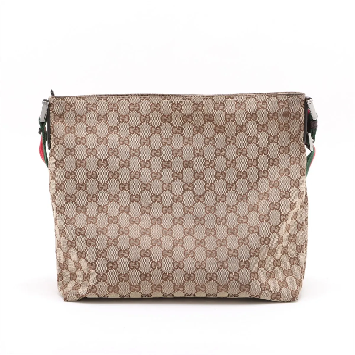 GG Canvas x Leather Shoulder Bag Beige x Brown 189751 — view 2