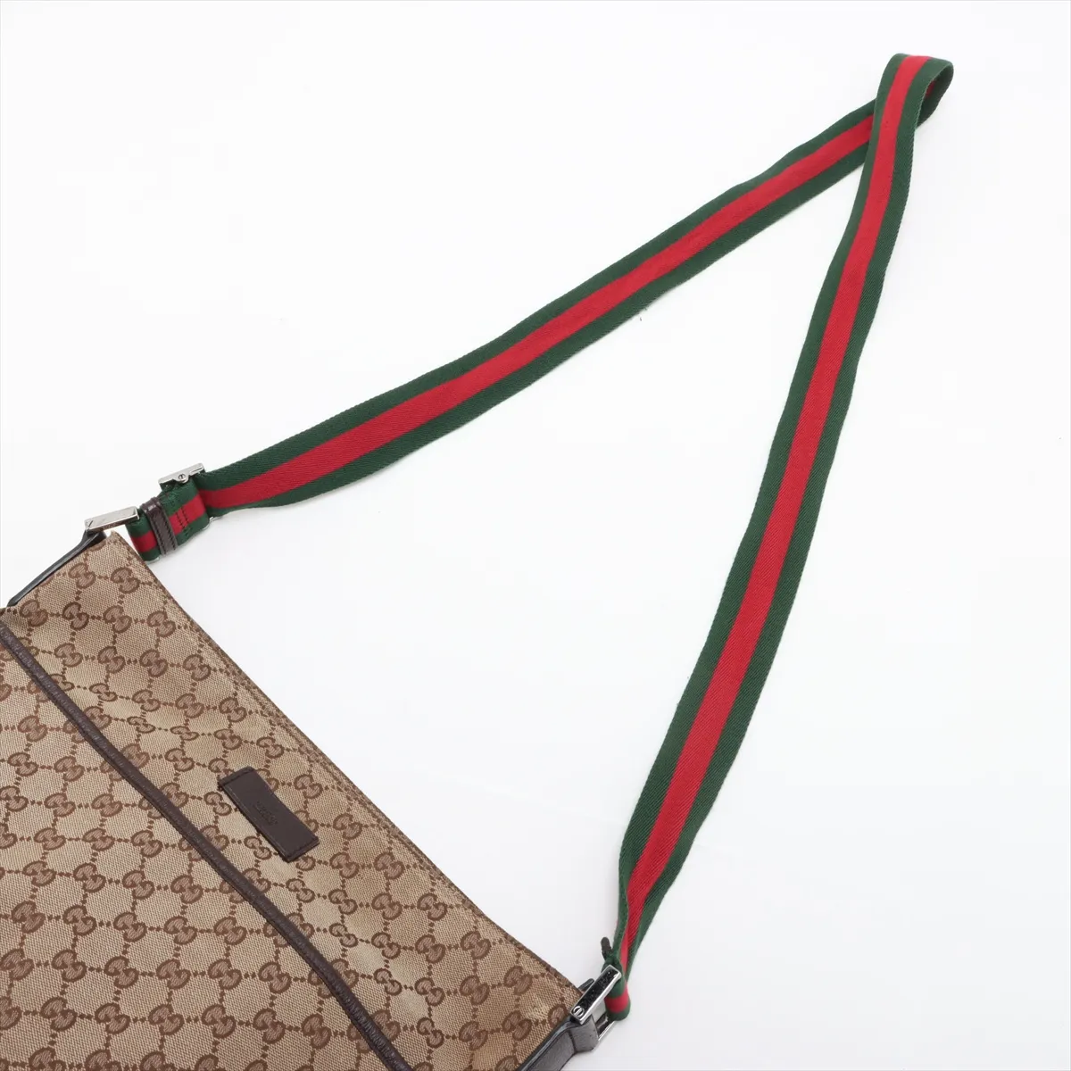 GG Canvas x Leather Shoulder Bag Beige x Brown 189751 — view 5