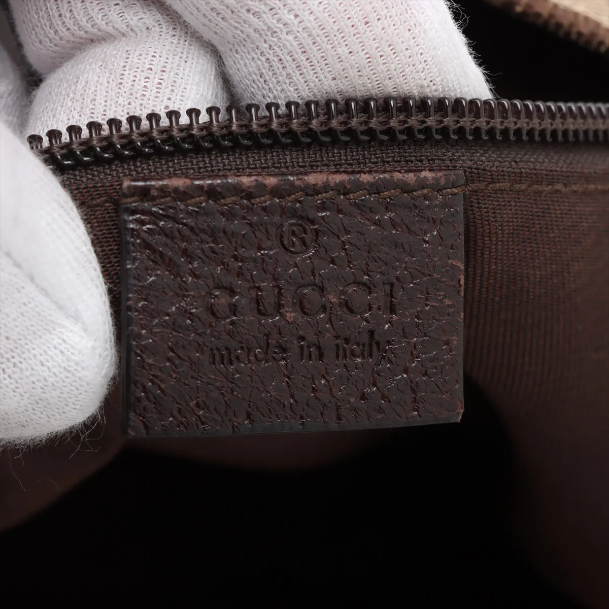 GG Canvas x Leather Shoulder Bag Beige x Brown 189751 — view 9