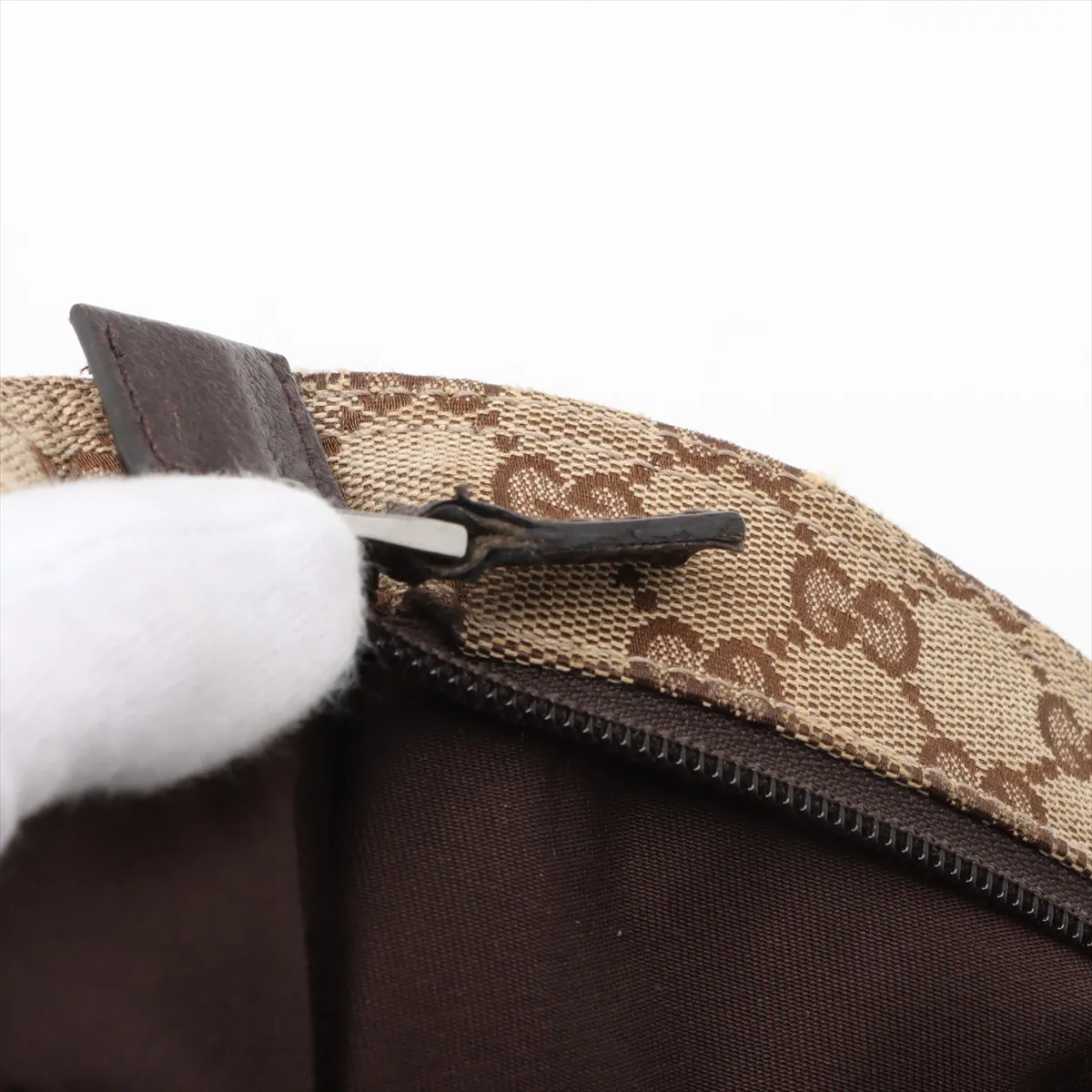 GG Canvas x Leather Shoulder Bag Beige x Brown 189751 — view 10