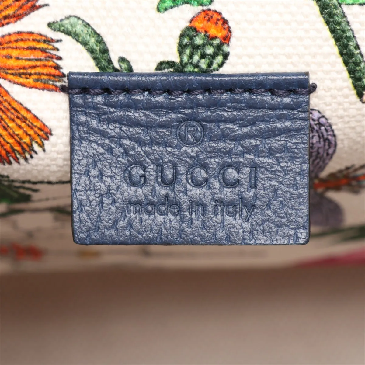 GG Flora 550141 Canvas x Leather 2-Way Handbag White x Navy — view 10