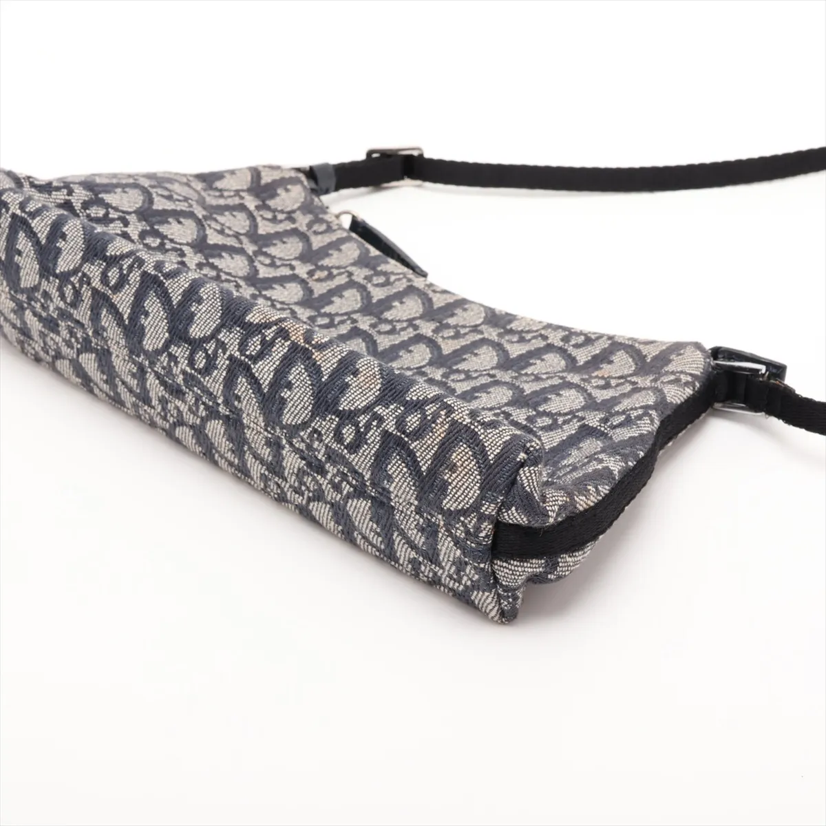 Trotter Canvas Shoulder Bag, Navy — view 3