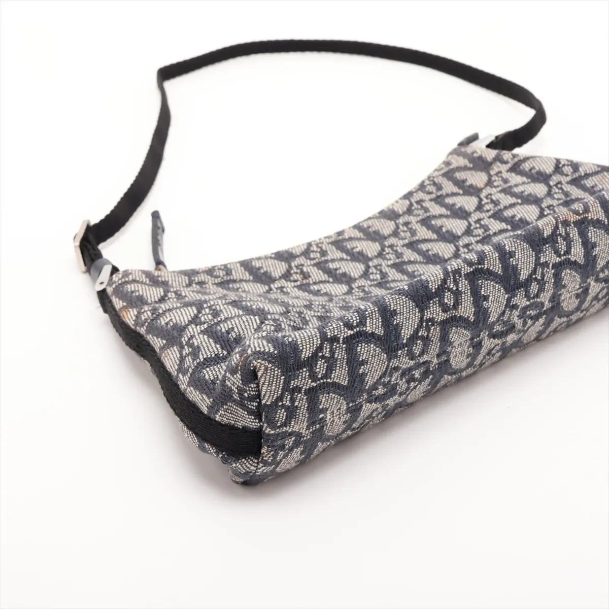 Trotter Canvas Shoulder Bag, Navy — view 4