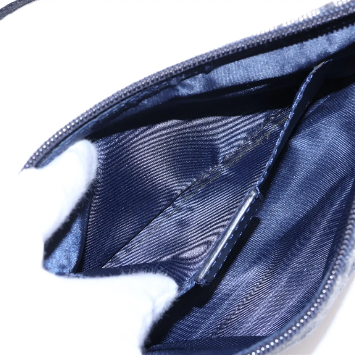 Trotter Canvas Shoulder Bag, Navy — view 7
