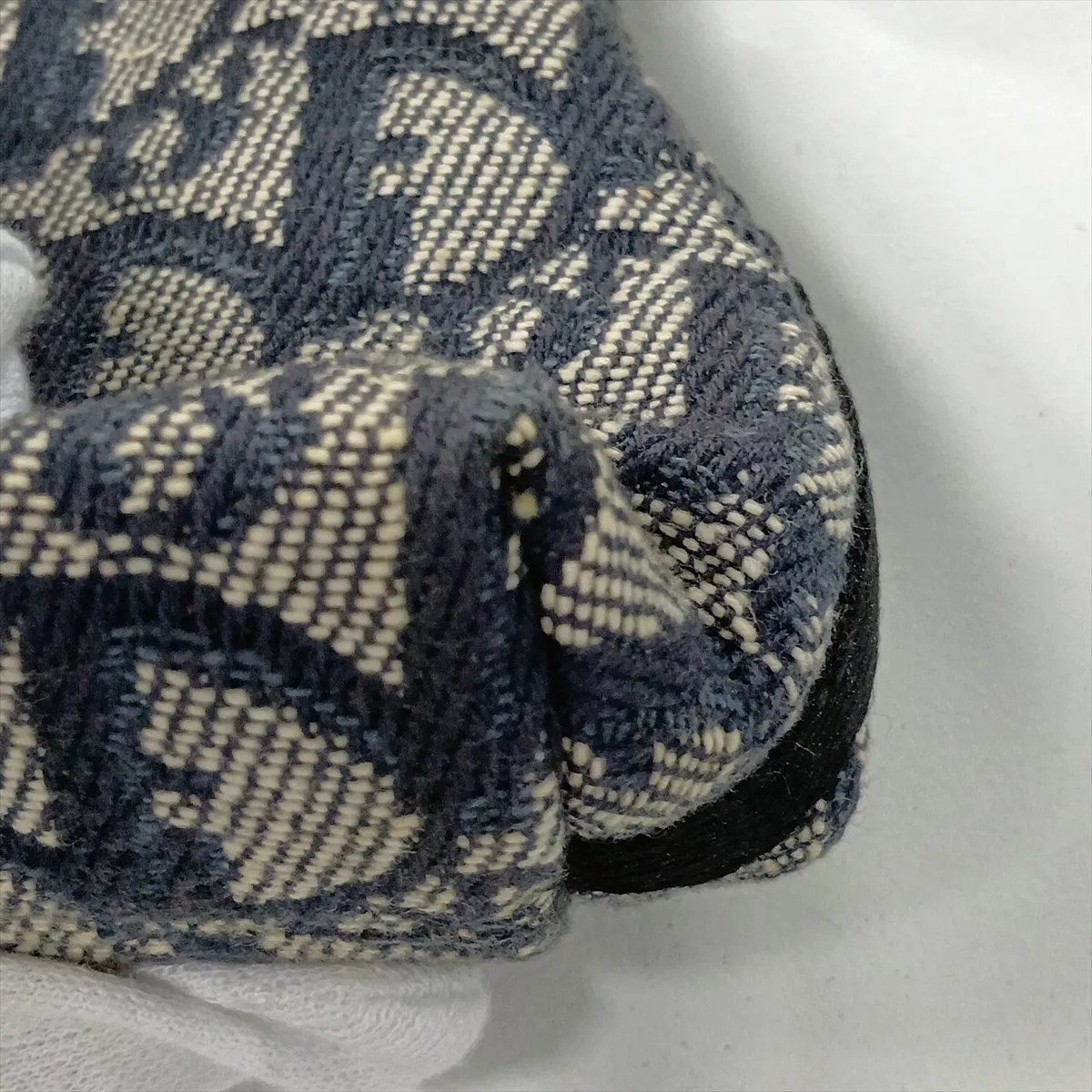 Trotter Canvas Shoulder Bag, Navy — view 10