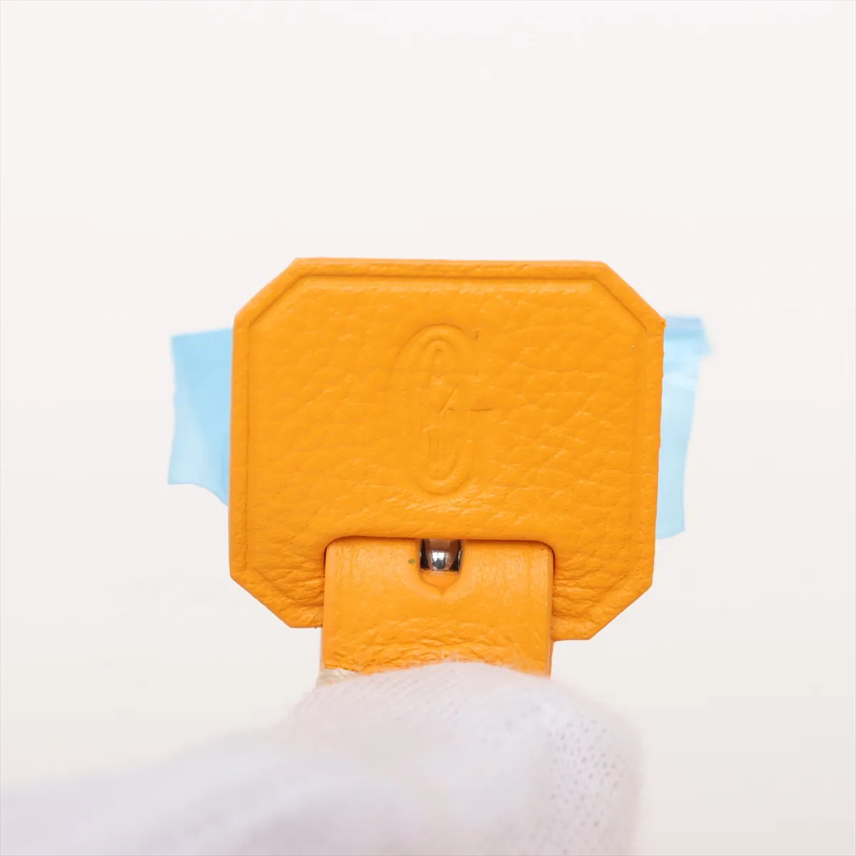 Cyan Gris PVC x Leather Tote Bag Yellow — view 8