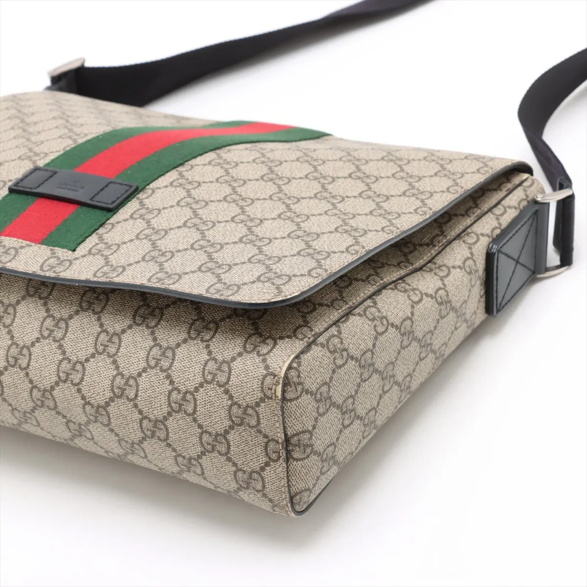GG Supreme PVC x Leather Shoulder Bag Beige 475432 — view 3