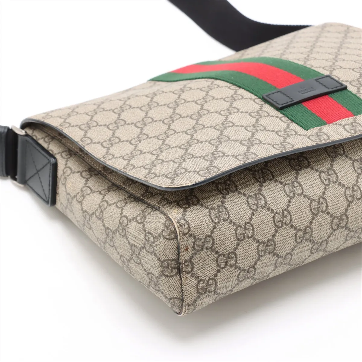 GG Supreme PVC x Leather Shoulder Bag Beige 475432 — view 4