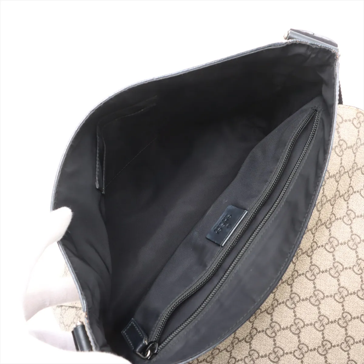 GG Supreme PVC x Leather Shoulder Bag Beige 475432 — view 6