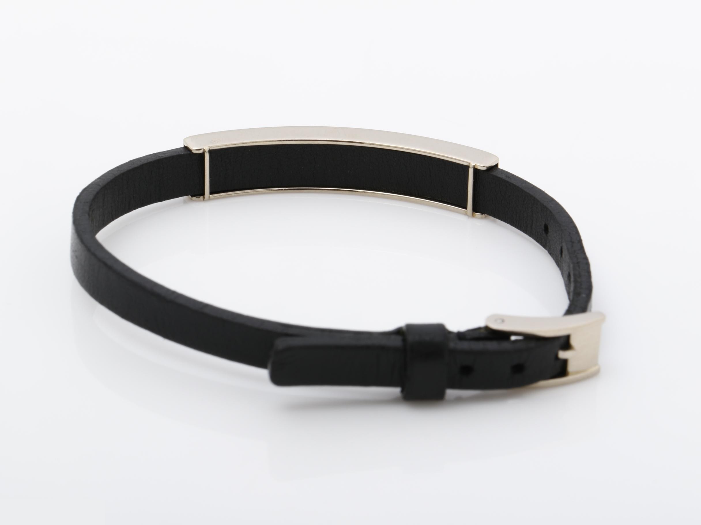 750WG Love Bracelet, Leather, 10.3g, Wrist circumference approx. 17.5cm — view 4