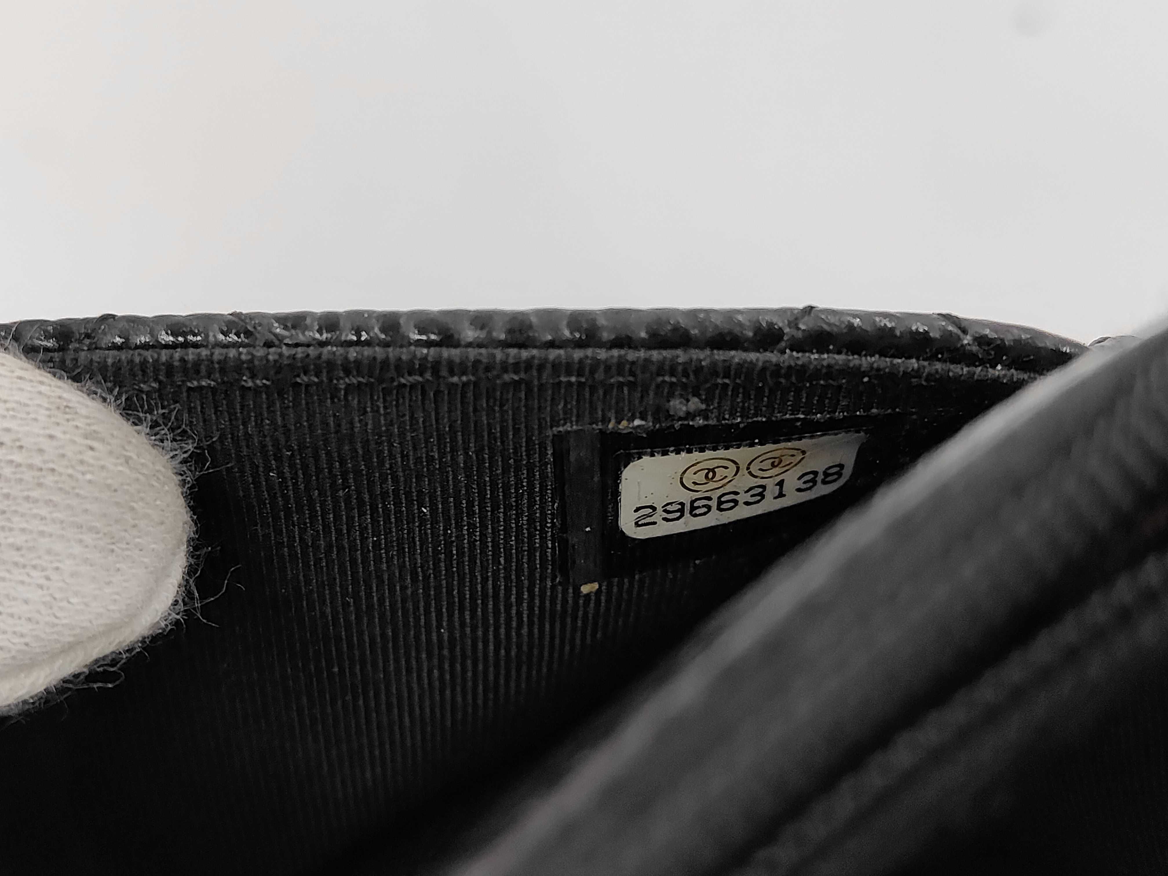 Caviar Skin Matelassé Chain Wallet Black Shoulder Bag — view 11