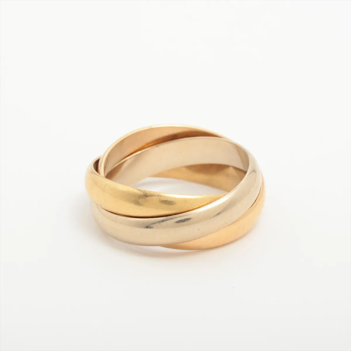 Trinity Ring 750 (Yellow Gold x Pink Gold x White Gold) 6.7g Size 49 A4502G (Dents) — view 2