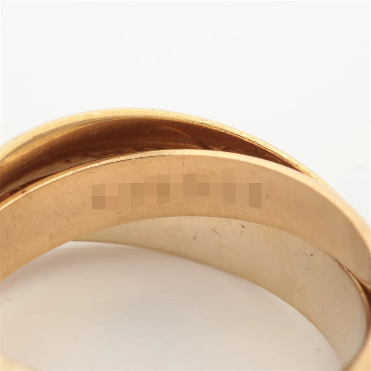 Trinity Ring 750 (Yellow Gold x Pink Gold x White Gold) 6.7g Size 49 A4502G (Dents) — view 4