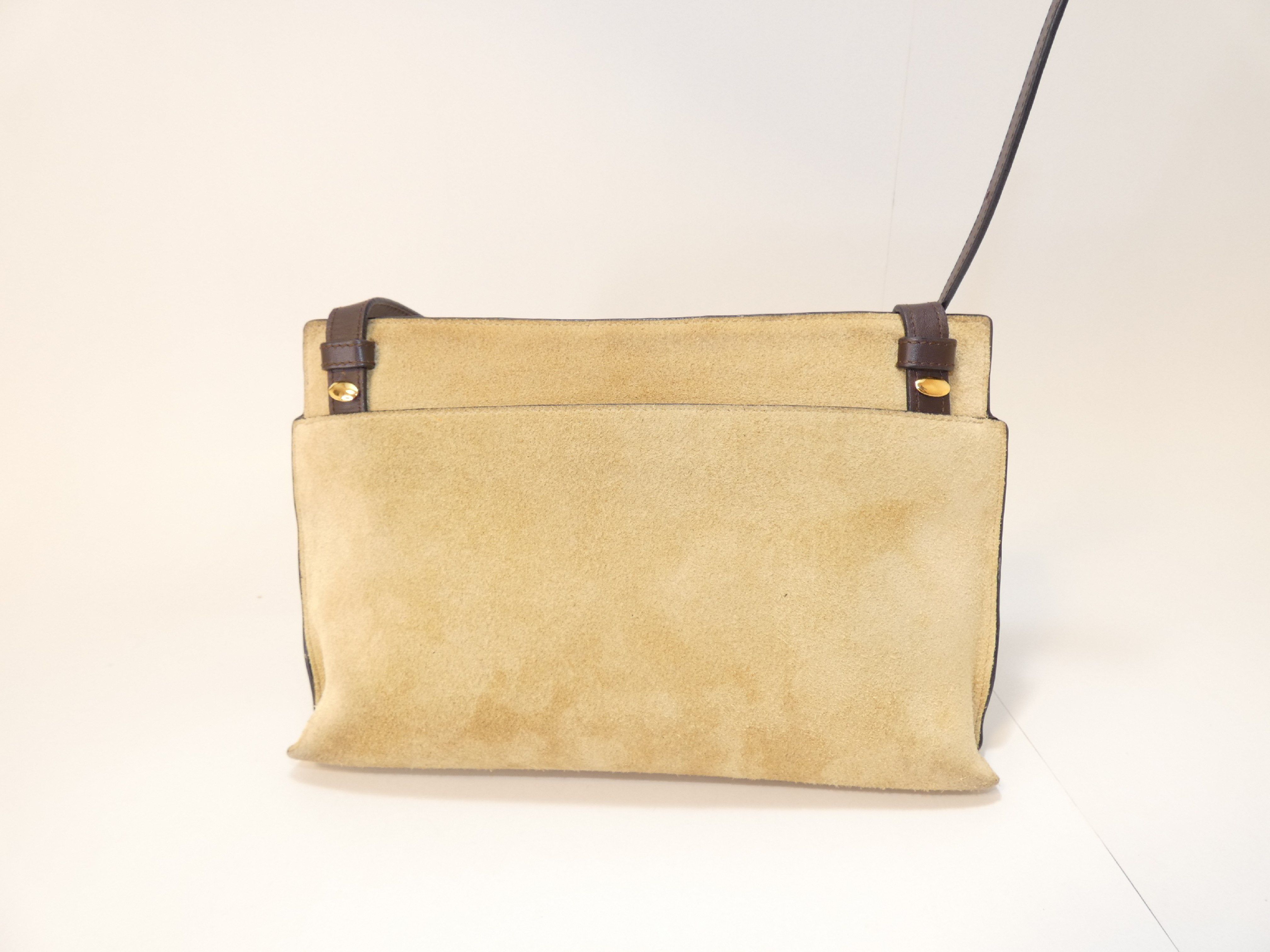 Suede Anagram Shoulder Bag — view 2