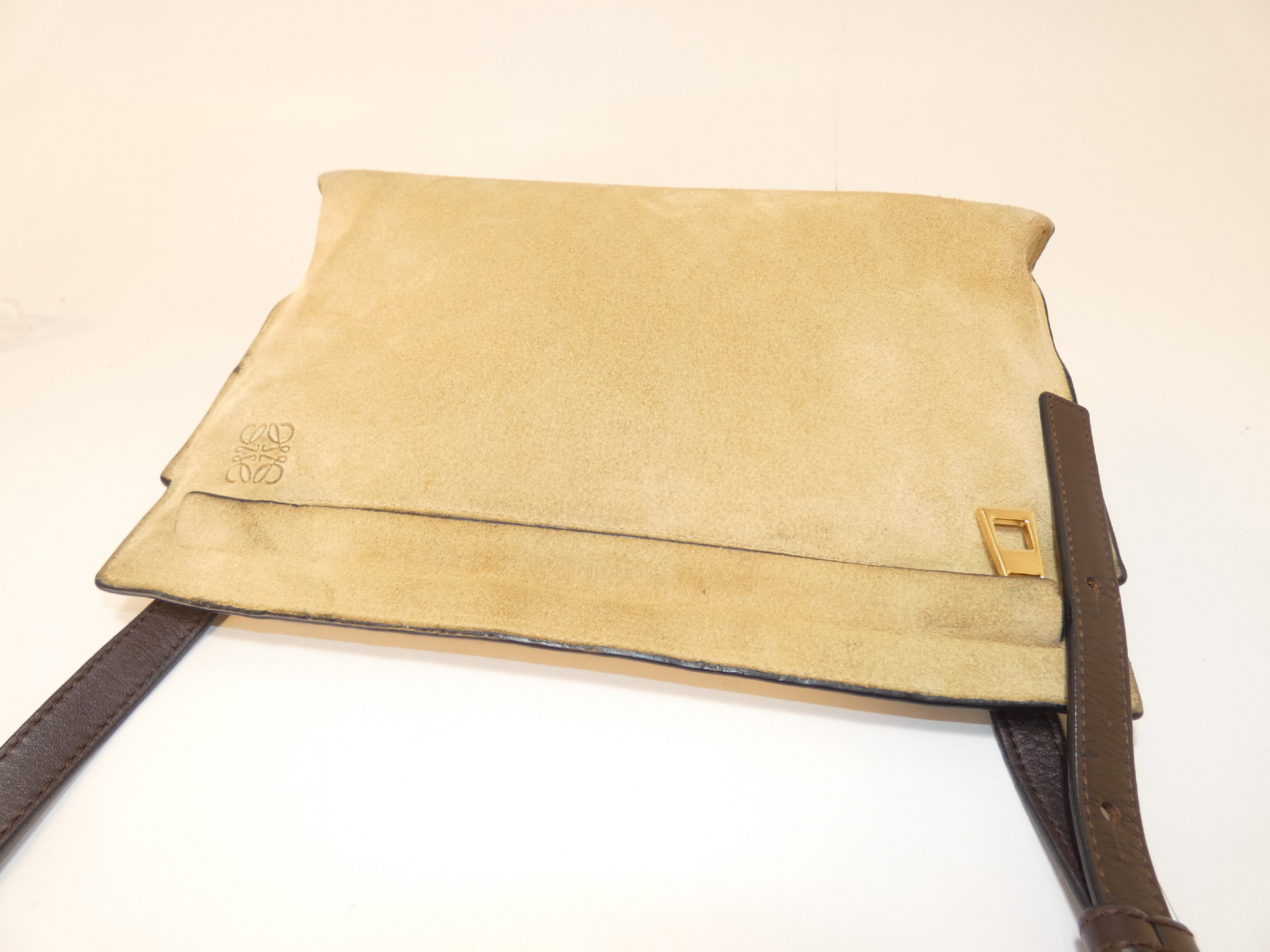 Suede Anagram Shoulder Bag — view 3