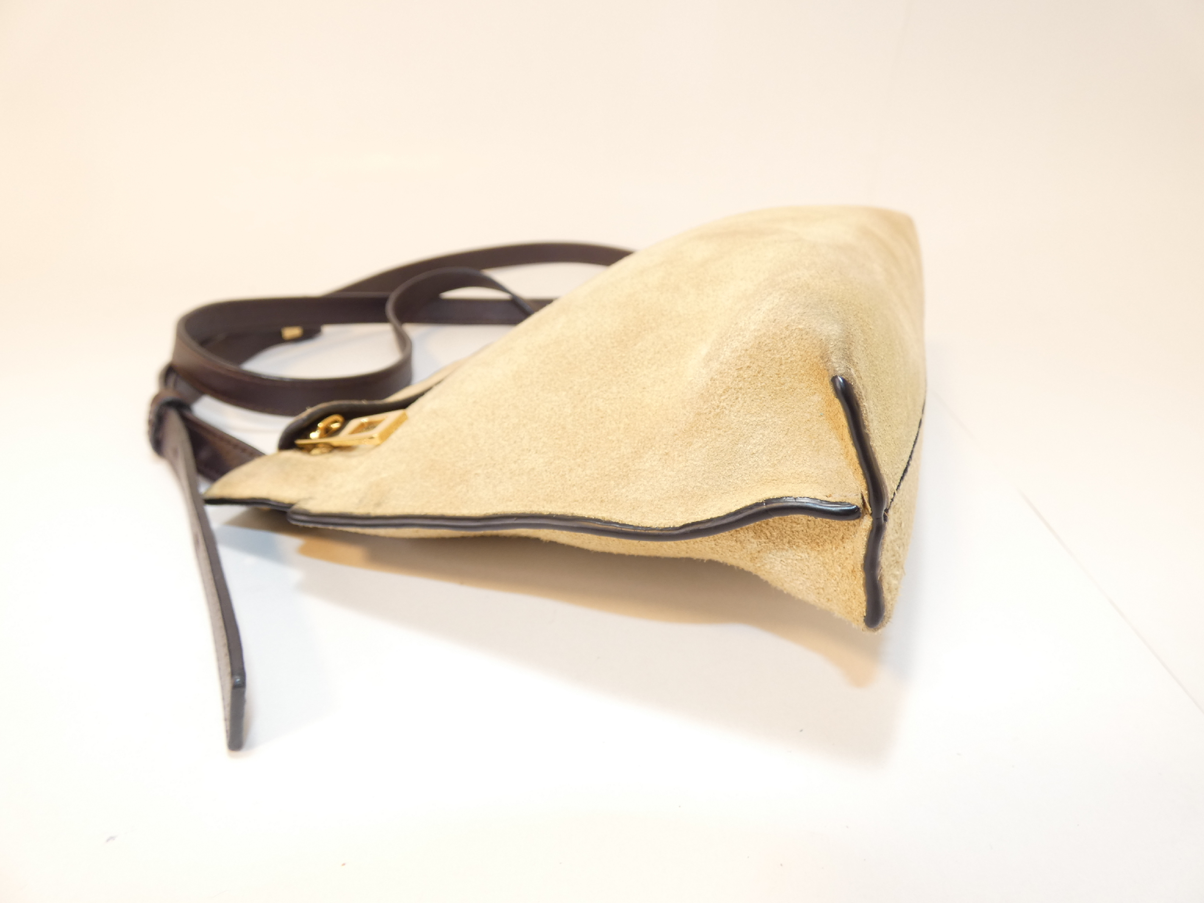Suede Anagram Shoulder Bag — view 6