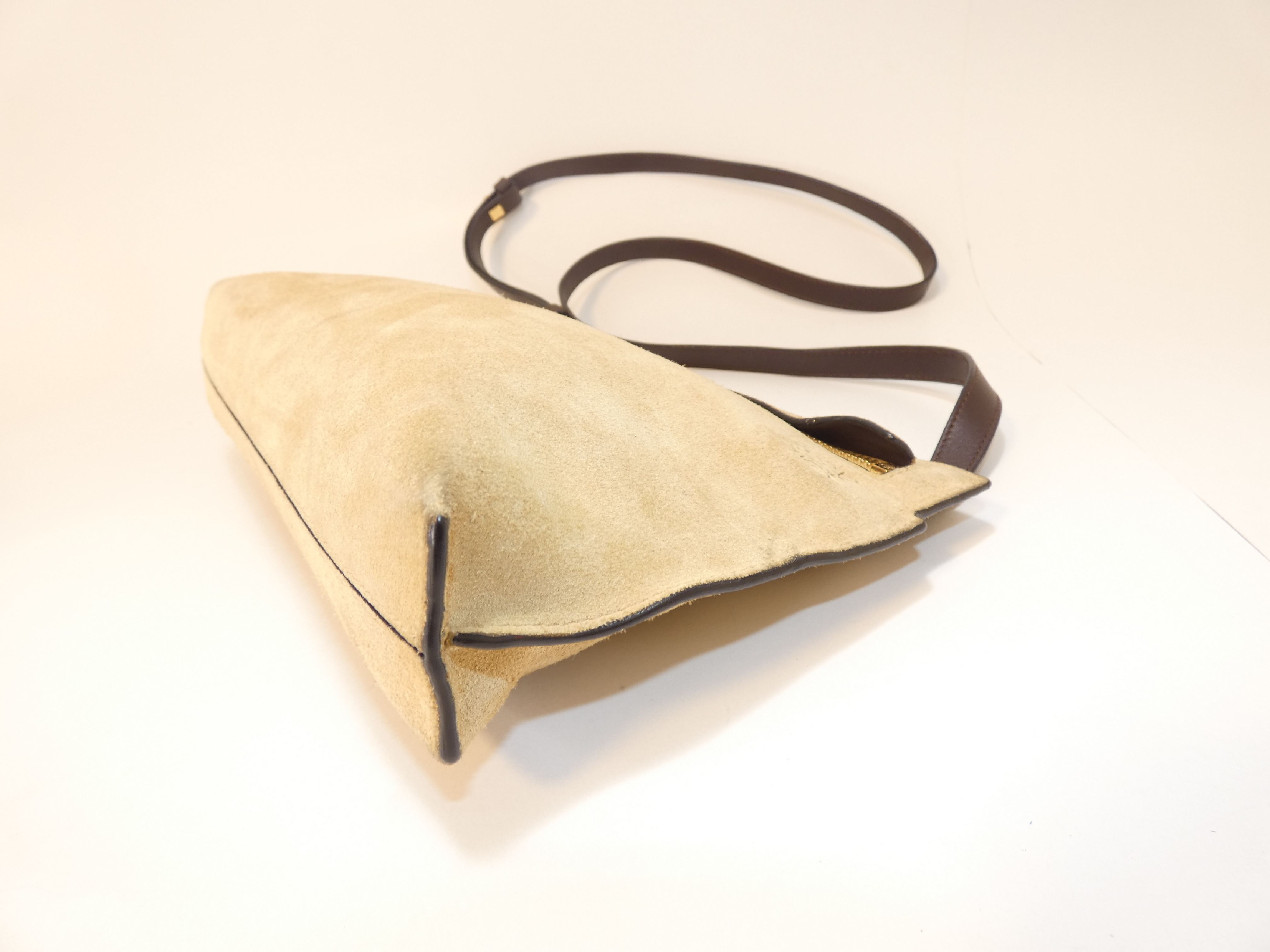 Suede Anagram Shoulder Bag — view 7