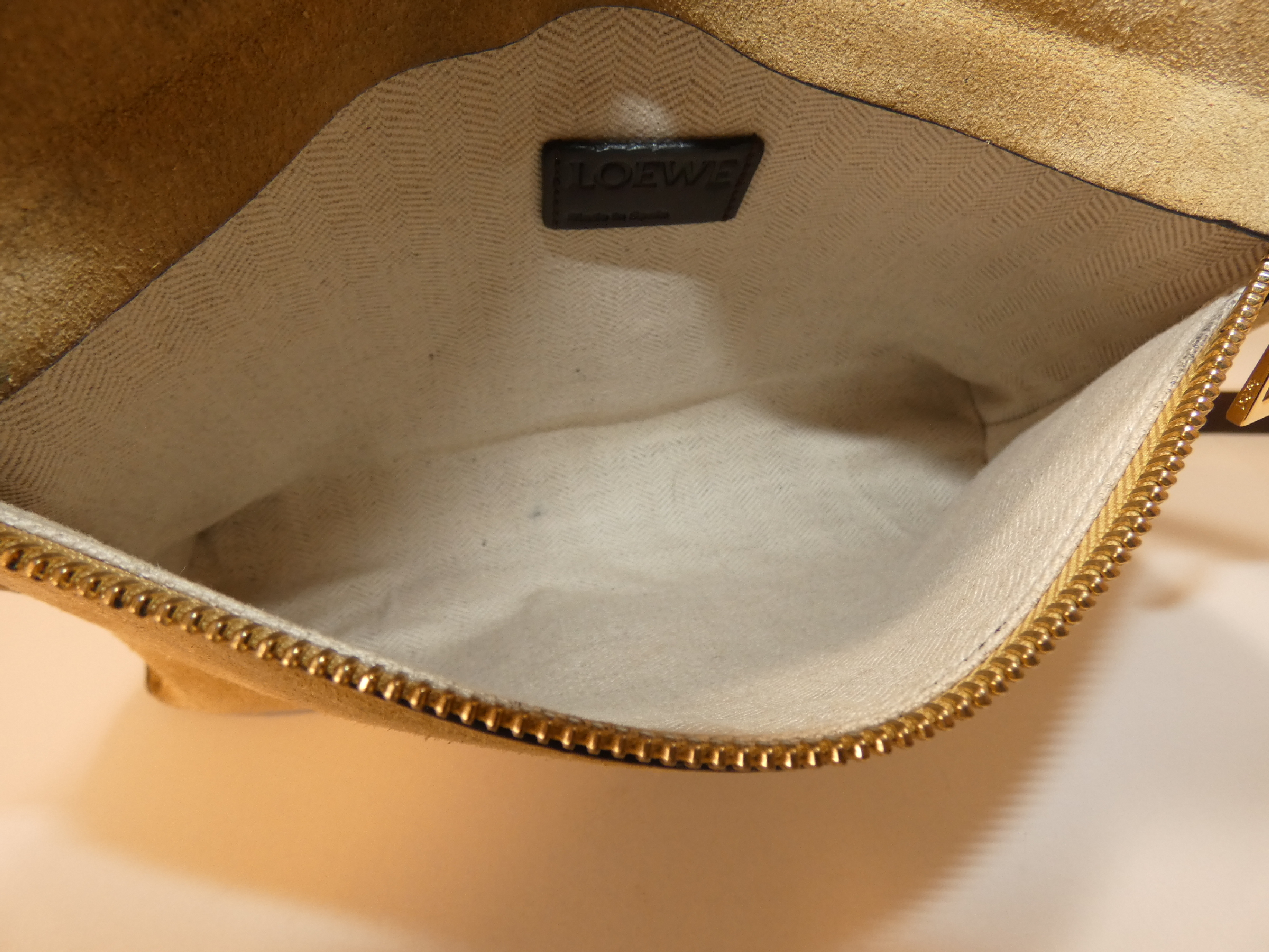 Suede Anagram Shoulder Bag — view 8