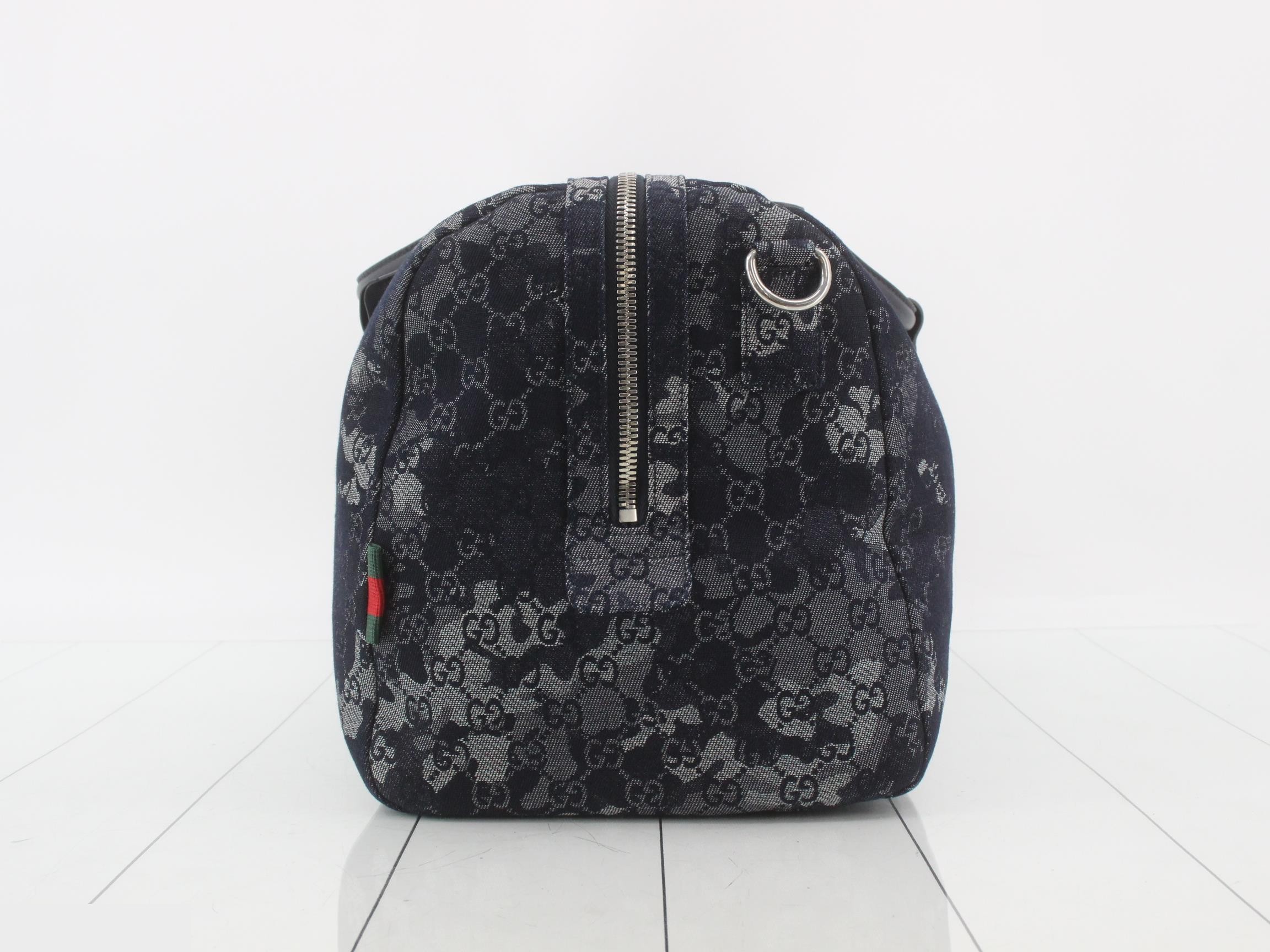 GG Denim Camouflage Boston Bag — view 3