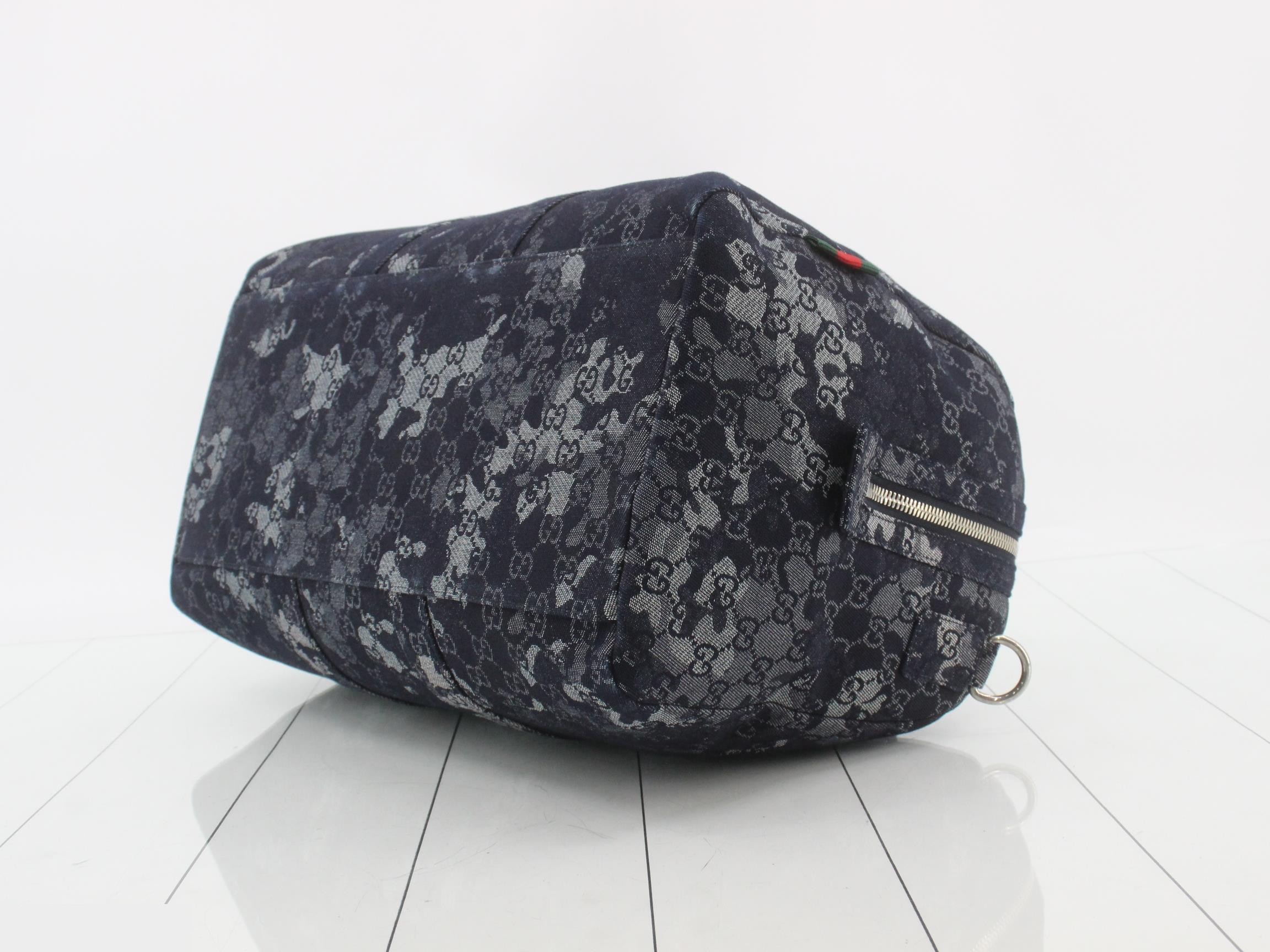 GG Denim Camouflage Boston Bag — view 6