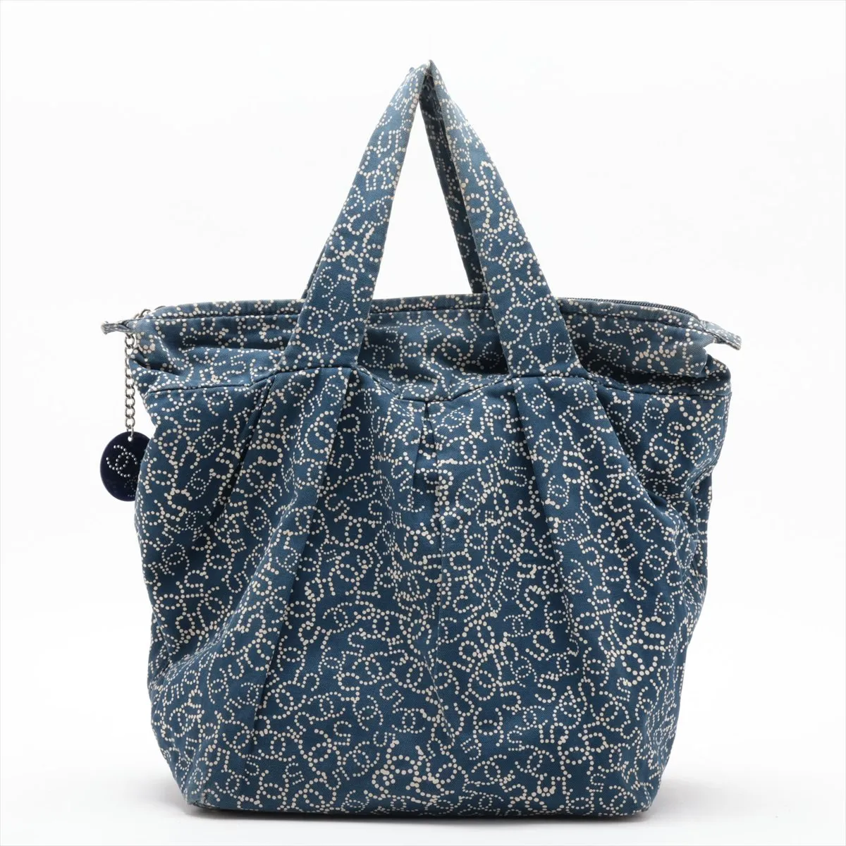 Coco Mark Canvas Handbag No. 5 Navy Silver Hardware 10618130 (Serial Number in the 10s)